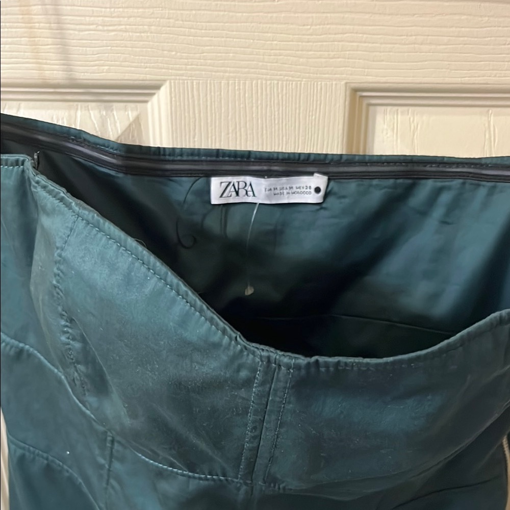Zara Green Strapless Sheath Cocktail Dress - Picture 4 of 9